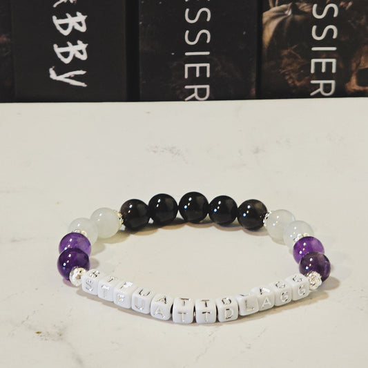 STFUATTDLAGG Gemstone Bracelet β Amethyst, Obsidian & Moonstone