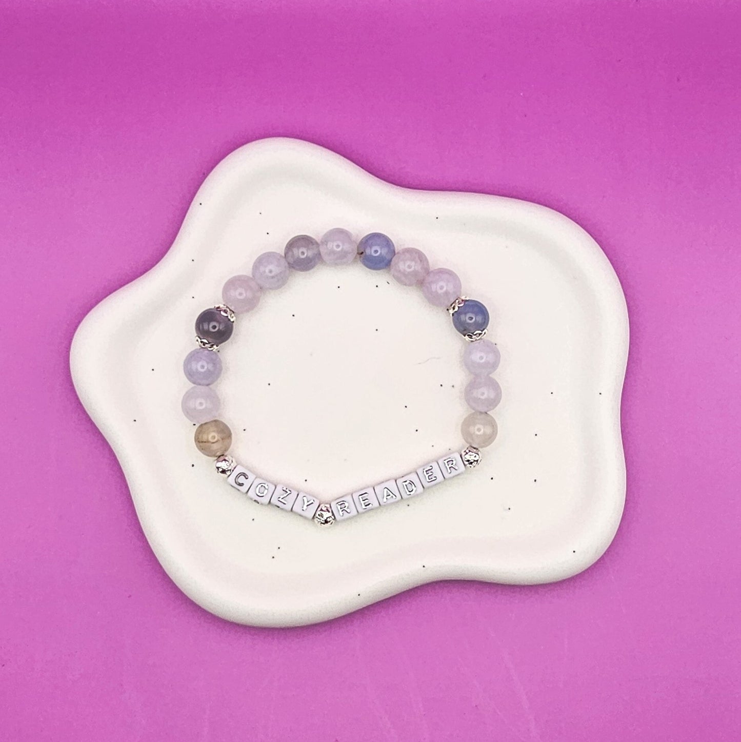 Cozy Reader Gemstone Bracelet – Aquamarine & Blue Agate