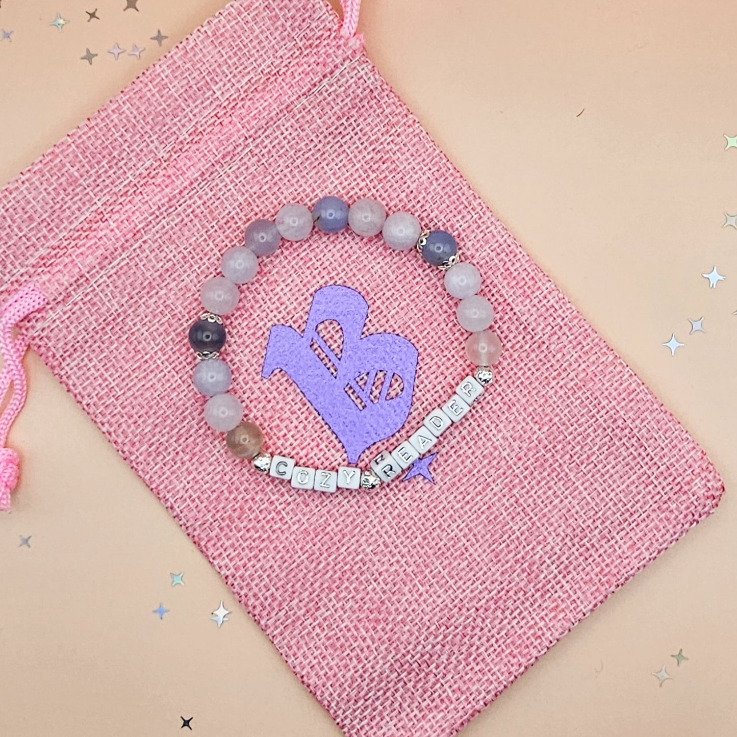 Cozy Reader Gemstone Bracelet – Aquamarine & Blue Agate