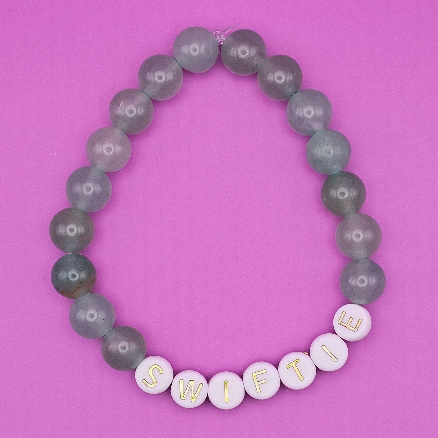 Custom Word Green Aventurine Bracelet | Gemstone Bracelet For Luck and Prosperity | Personalized Gifts For Events & Giftbags
