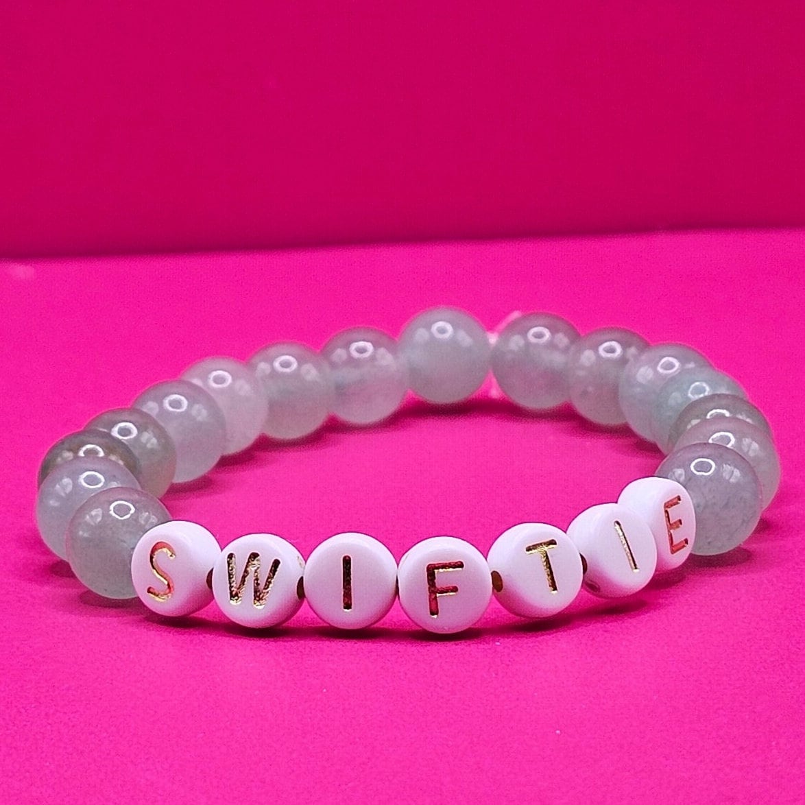 Custom Word Green Aventurine Bracelet | Gemstone Bracelet For Luck and Prosperity | Personalized Gifts For Events & Giftbags
