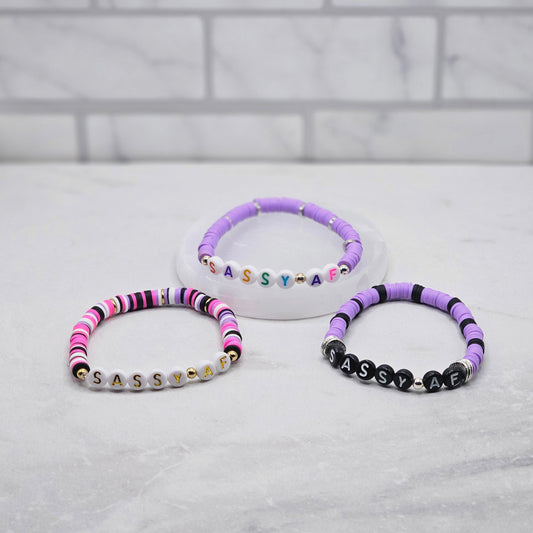 Sassy af beaded word bracelets - braceliss