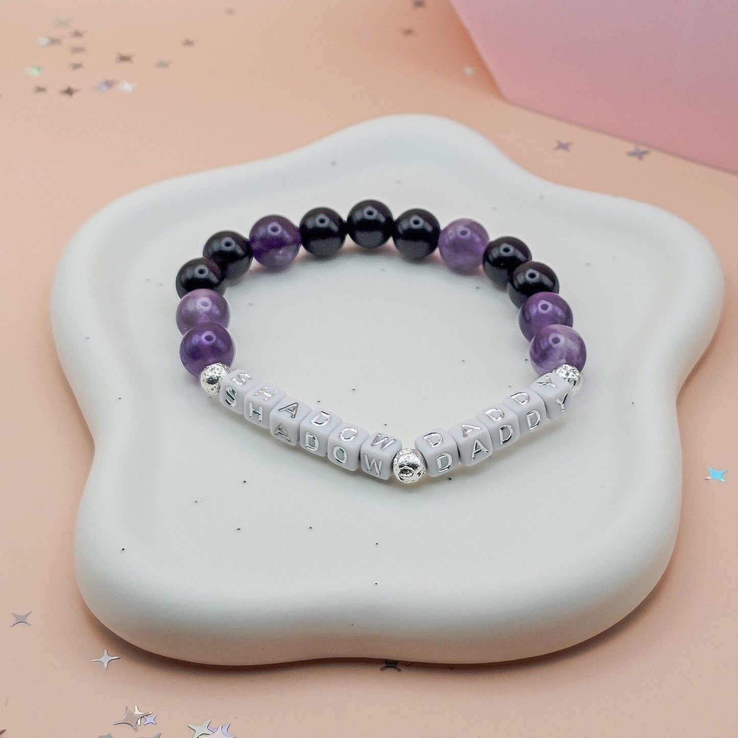 Shadow Daddy Gemstone Bracelet – Dream Amethyst & Black Onyx