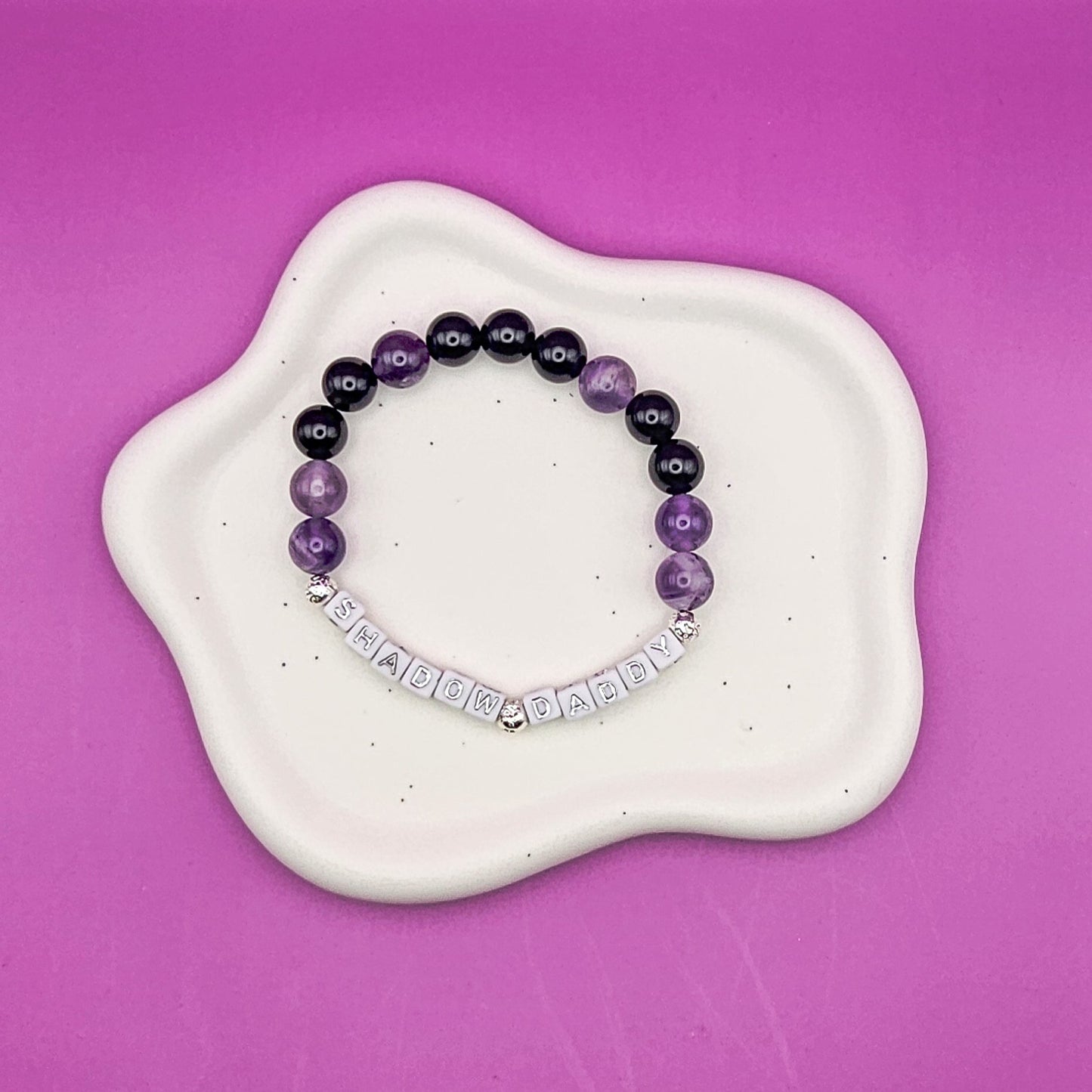 Shadow Daddy Gemstone Bracelet – Dream Amethyst & Black Onyx