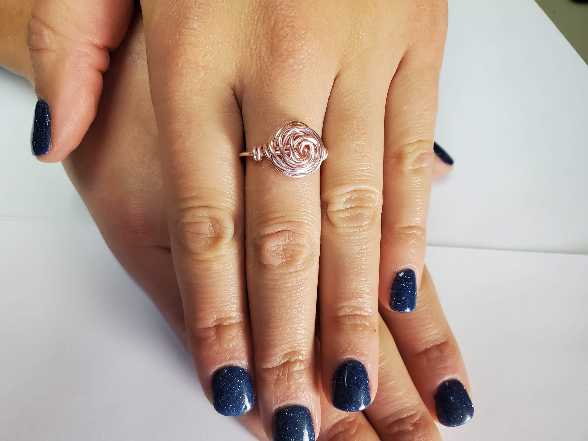 Wire-Wrapped Rose Rings - Braceliss LLC