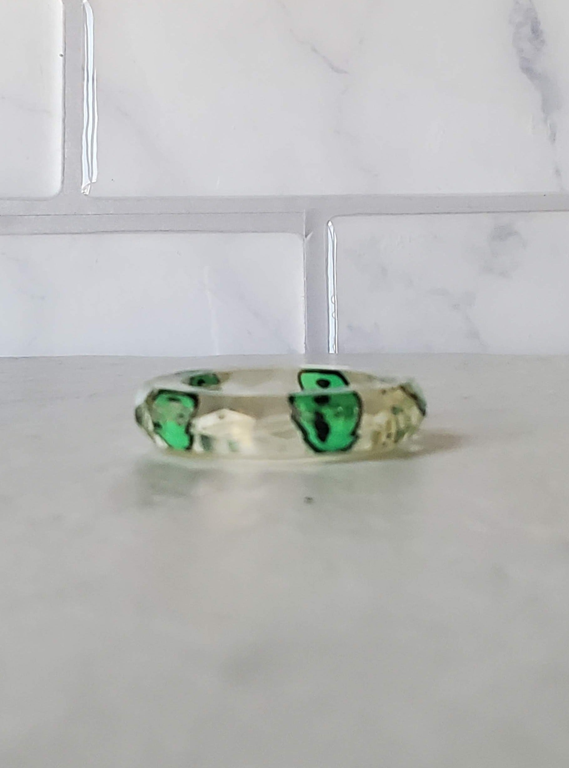 Faceted Alien resin ring