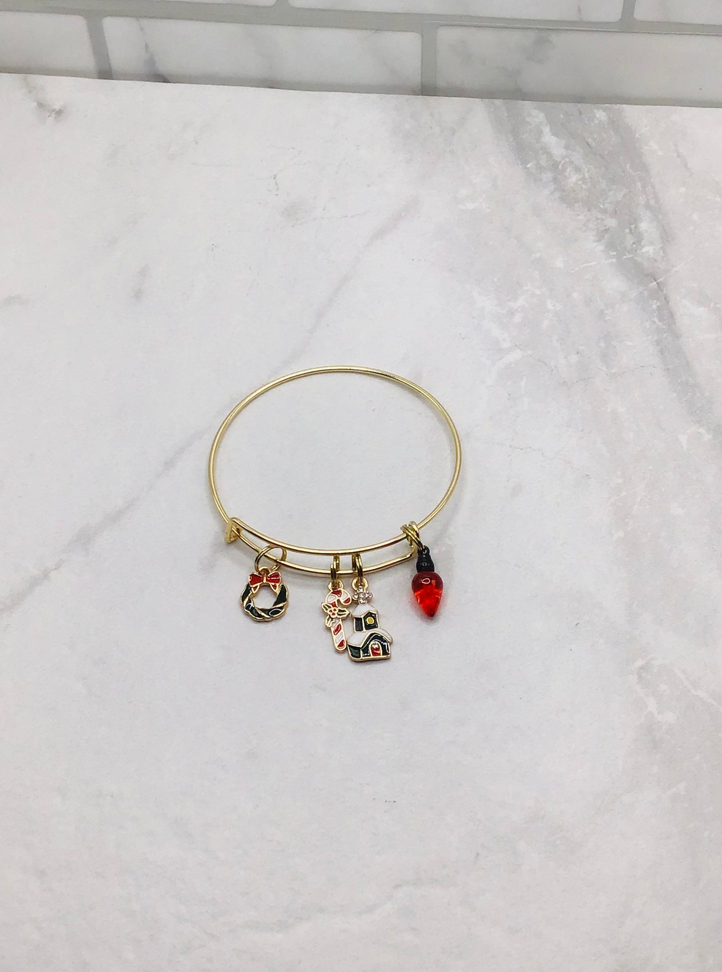 Tis the Season Bangle - Gold Bangle - Braceliss