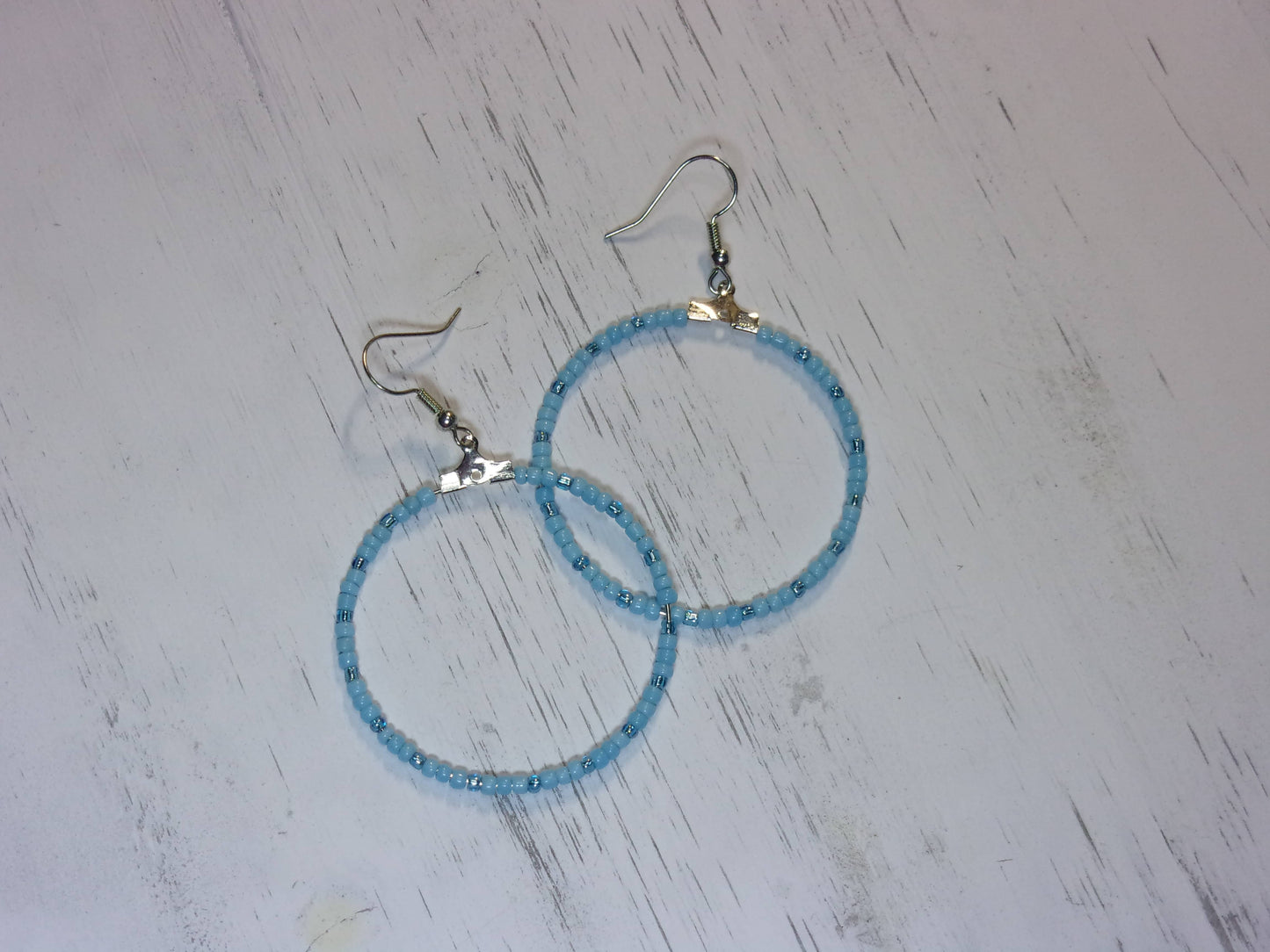 Beaded Hoop Earrings
