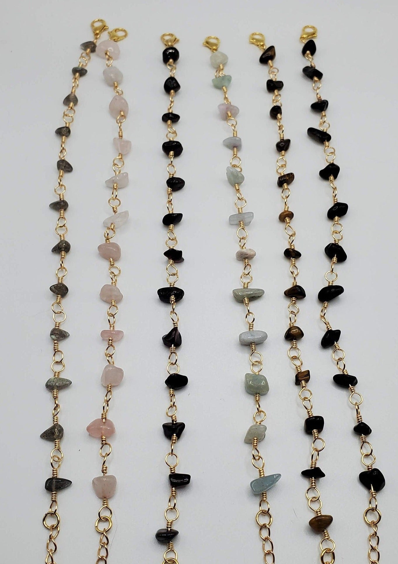 Crystal Chip Anklets. Dainty Gold Anklets for Women. Braceliss