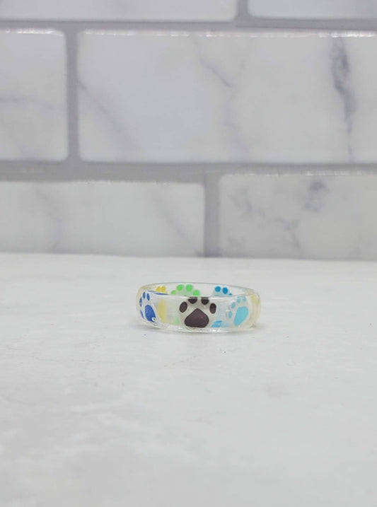 Paw print resin ring - Braceliss