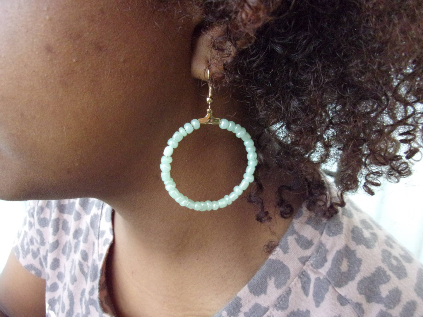 Beaded Hoop Earrings