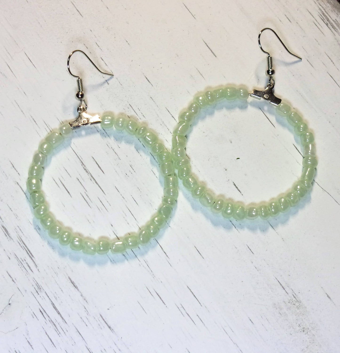 Beaded Hoop Earrings
