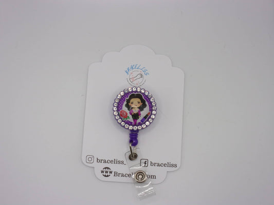 Purple Singer Rhinestone Badge