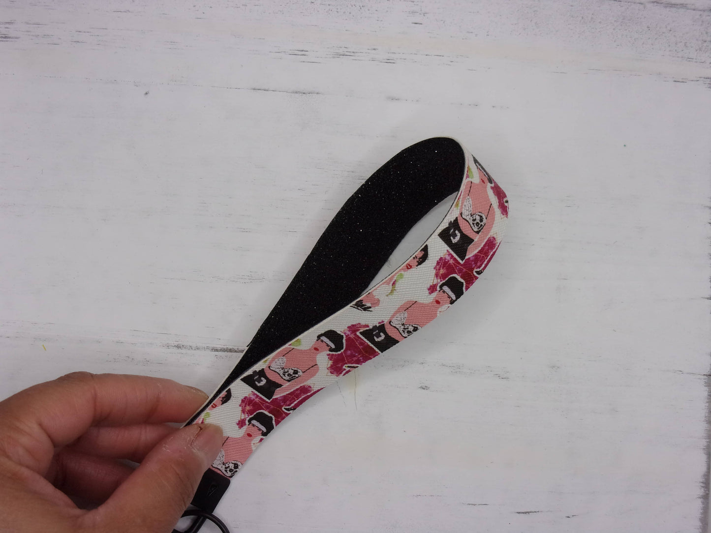 selena faux leather keyfob wristlet sideview