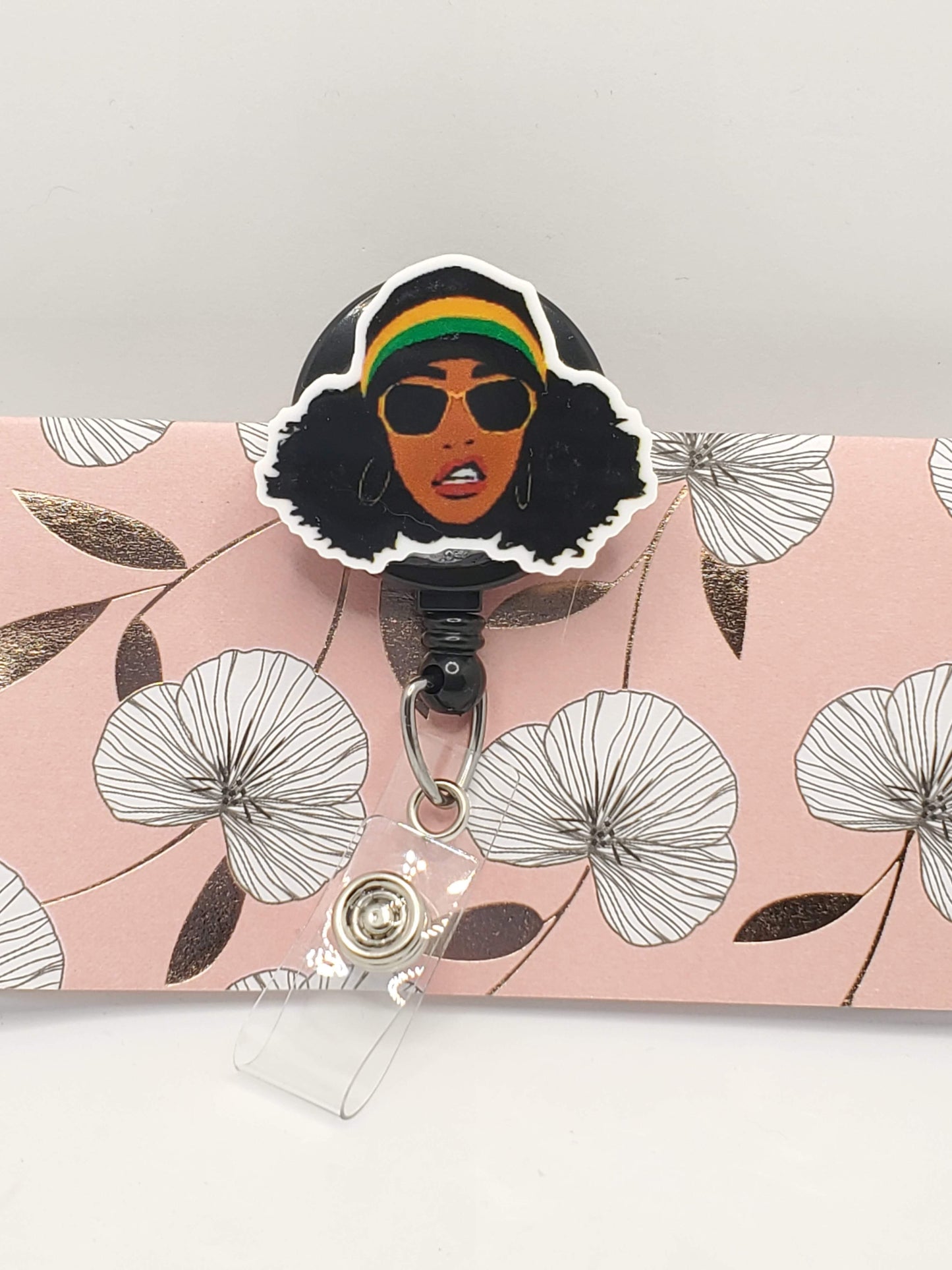 Woman With Beenie Badge - Braceliss LLC