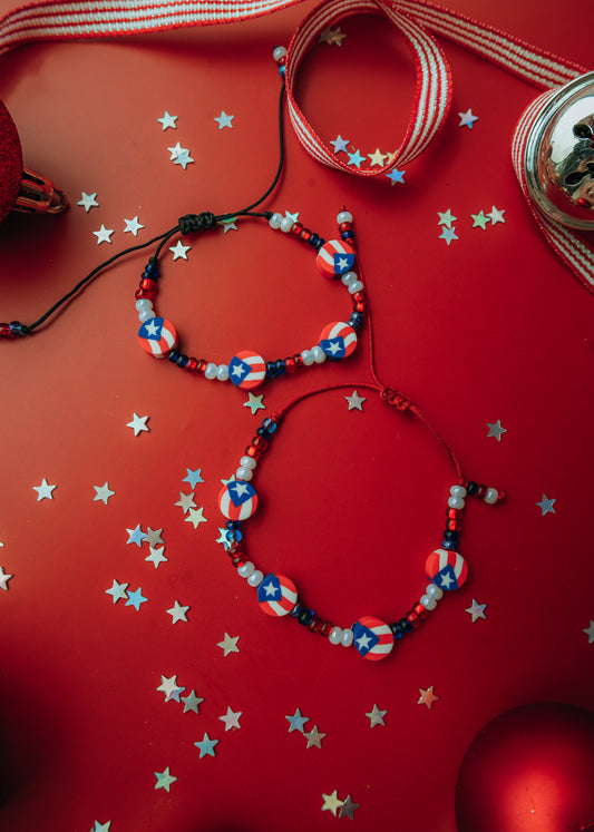 Puerto Rican Seed Bead Bracelets – Handmade Adjustable Jewelry | Boricua Pride Gift | Lightweight Friendship Bracelet for Women, Men & Teens