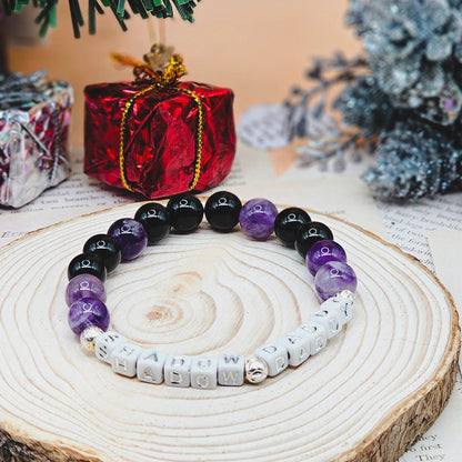 Shadow Daddy Gemstone Bracelet – Dream Amethyst & Black Onyx