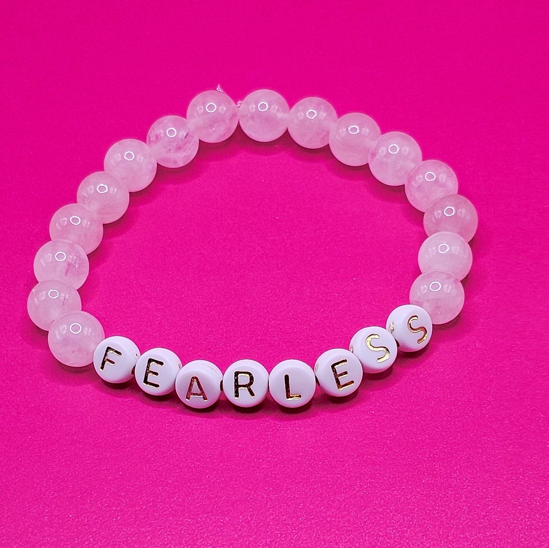 Custom Word Rose Quartz Bracelet | Healing Self Love Gemstone Bracelet | Personalized Gifts For Mothers, Grandmothers & Bridesmaids