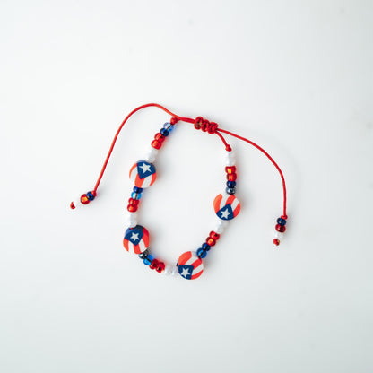 Puerto Rican Seed Bead Bracelets – Handmade Adjustable Jewelry | Boricua Pride Gift | Lightweight Friendship Bracelet for Women, Men & Teens