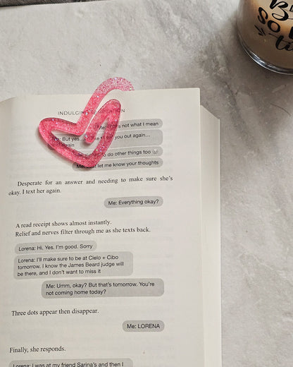 (PRE-ORDER) Heart Paperclip Bookmark | Handmade Resin Bookish Gift