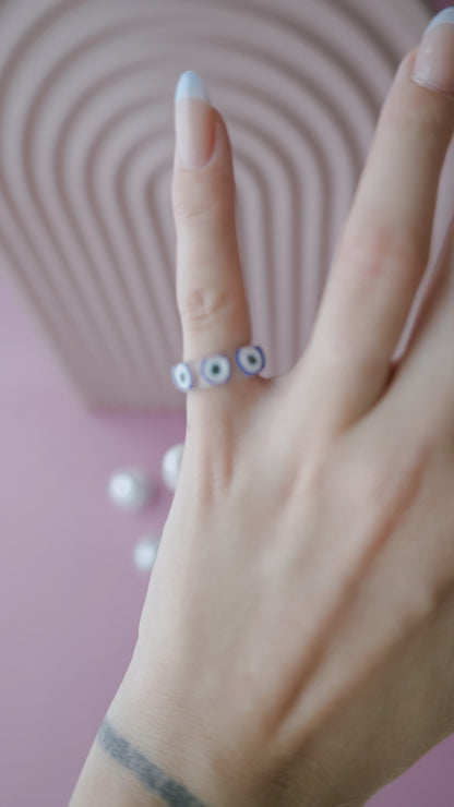 Evil Eye Resin Ring