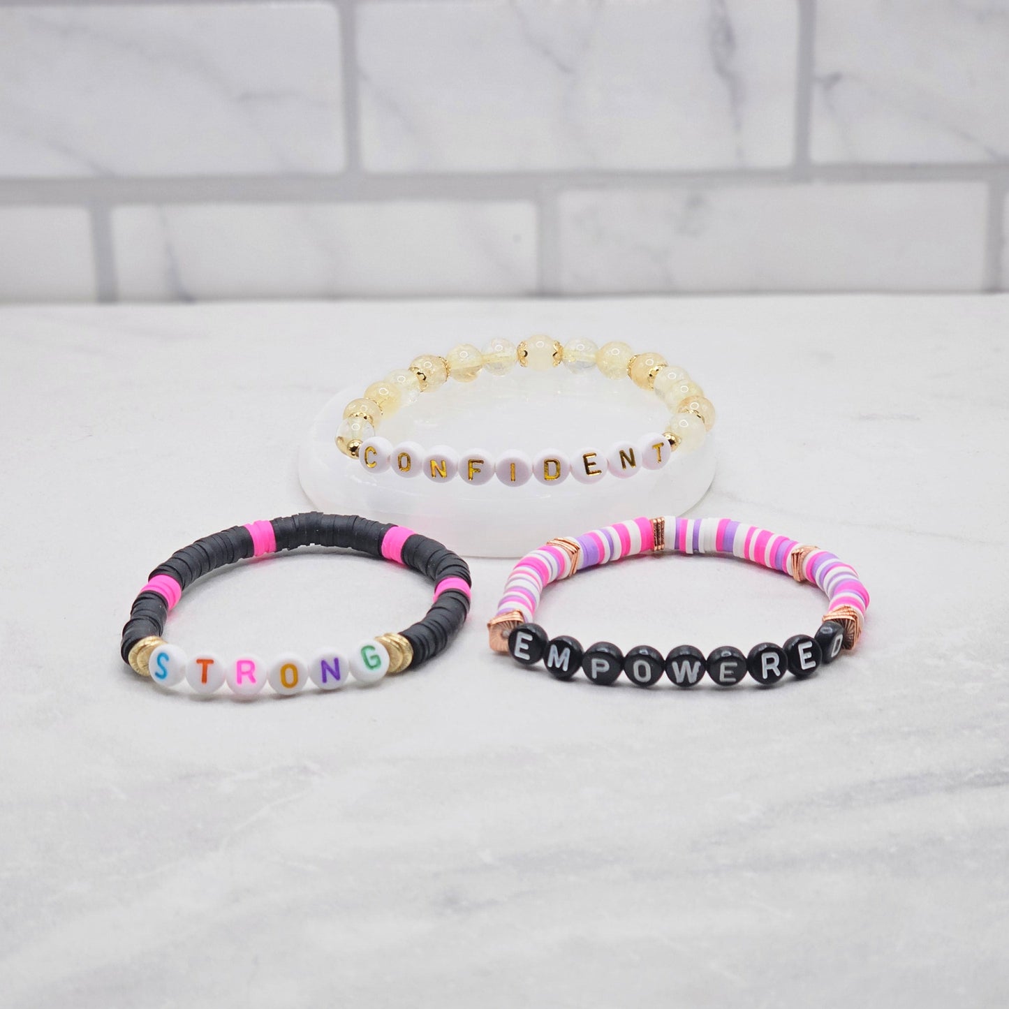 Affirmation Bracelets - Inspirational mantra stretch bracelets - braceliss