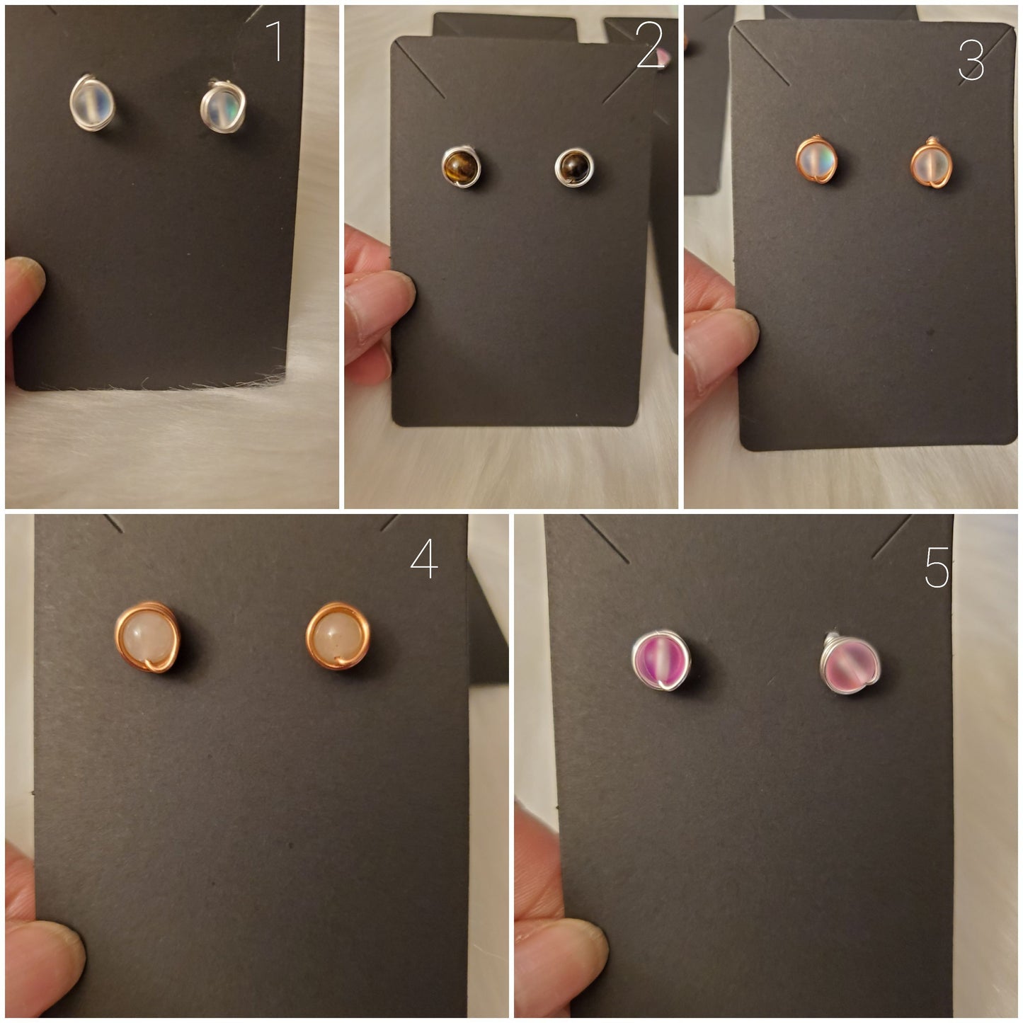 Wire Wrapped Stud Earrings - Braceliss LLC