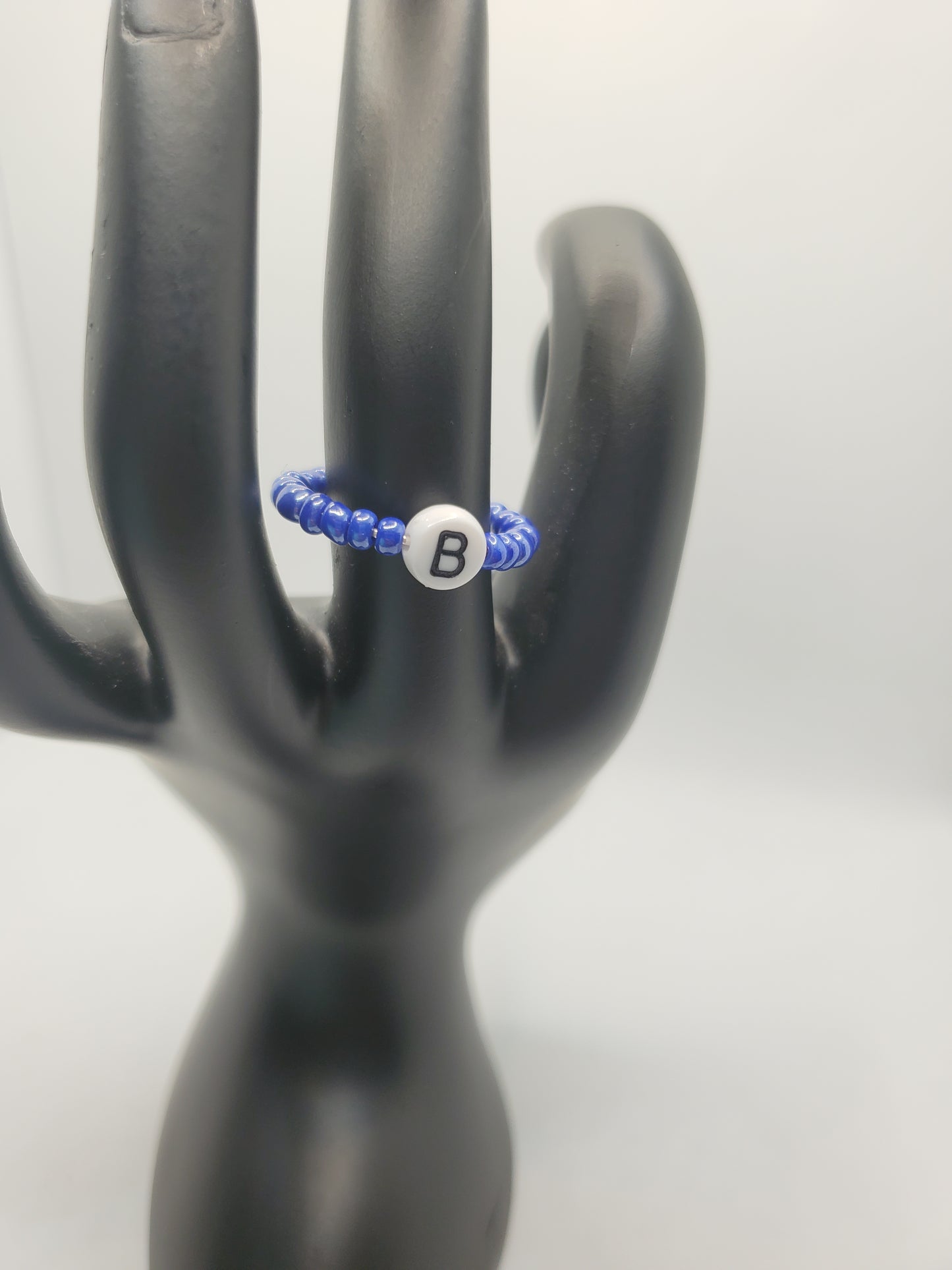 Adjustable Letter Seed Bead Ring - Braceliss LLC