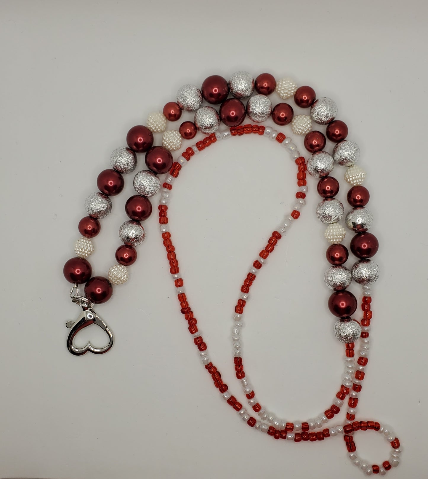 Candycane Inspired Lanyard - Braceliss LLC