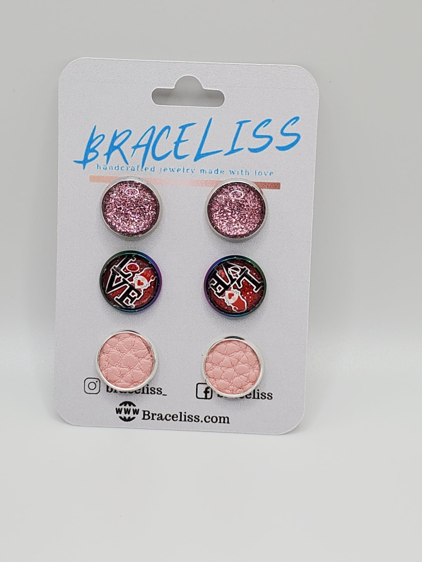 Love stud set - Braceliss LLC