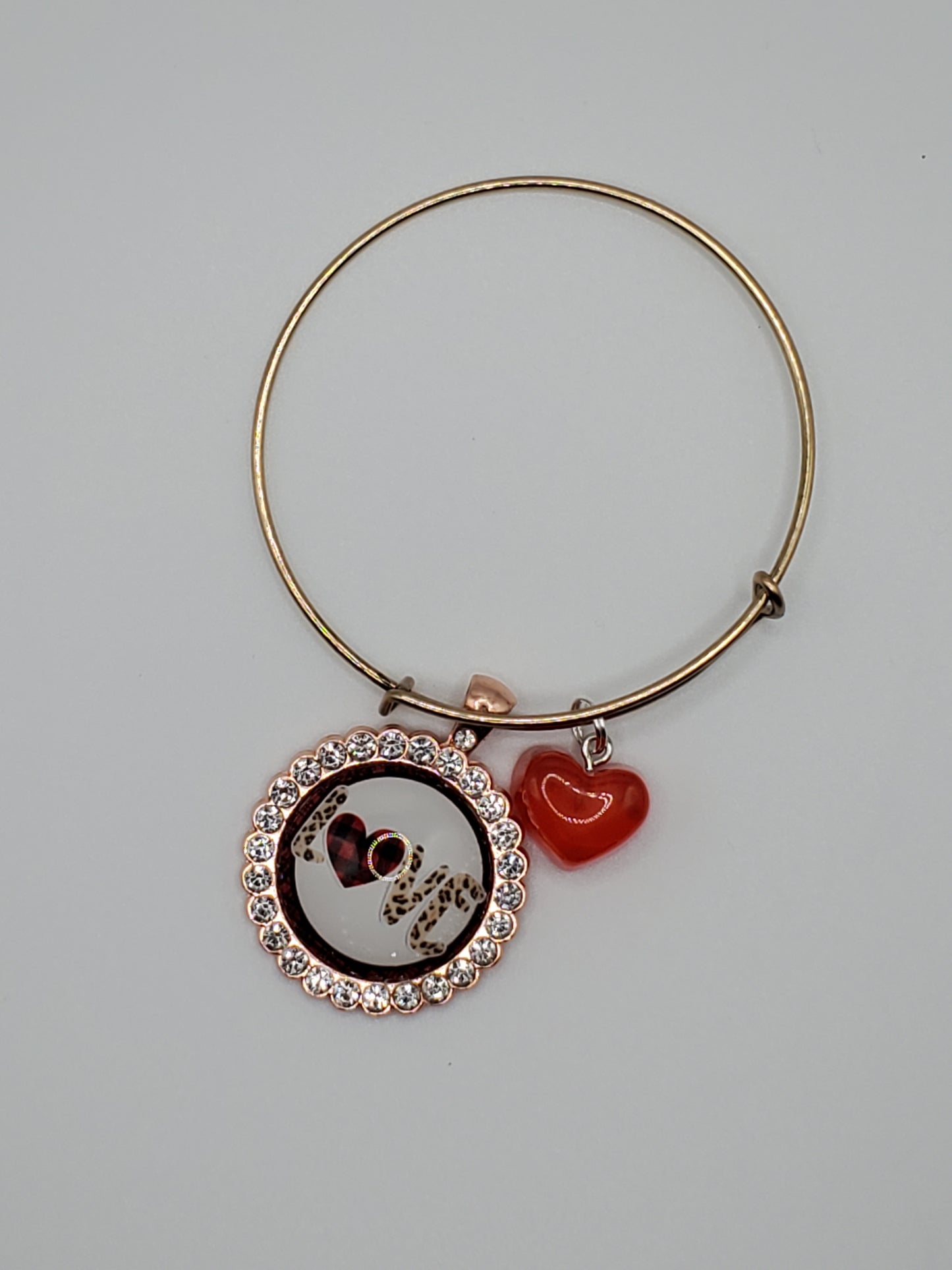 Cheetah Print Love Bangle - Braceliss LLC