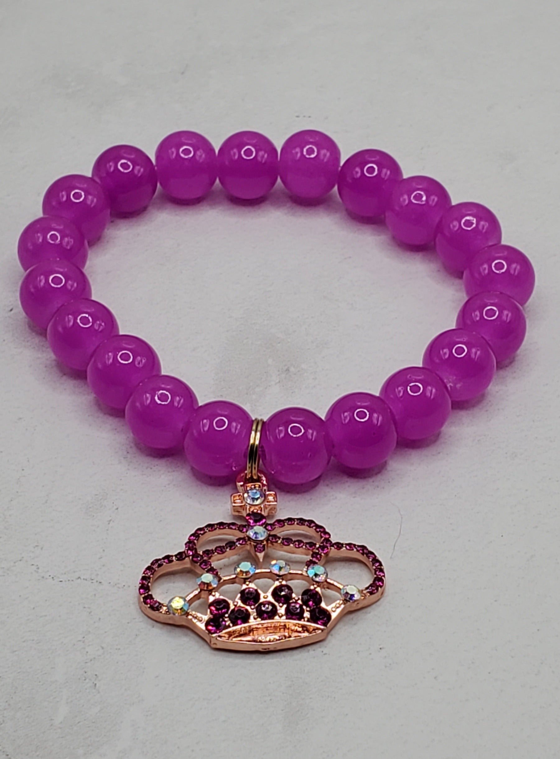 Queen charm bracelet | mageneta beaded stretch bracelet | Braceliss