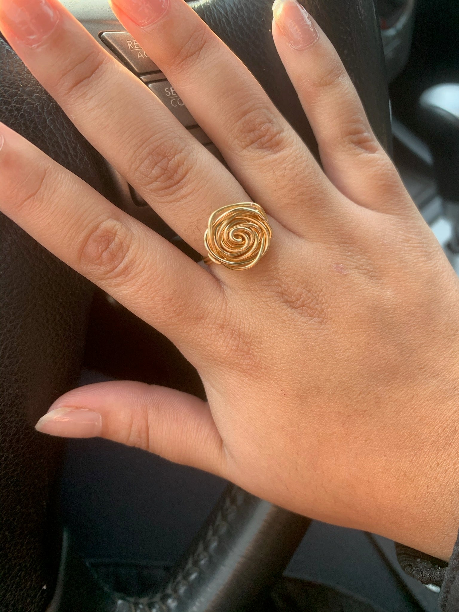 Starlit Silver Rose Ring – Meery Rings