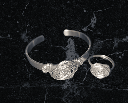 Rose Ring & Bracelet Set