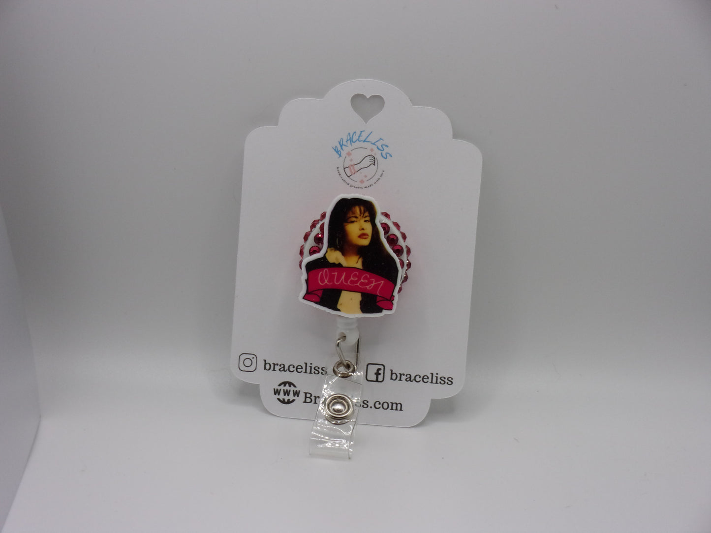 Selena Queen Bedazzled Inspired Badge - Braceliss LLC