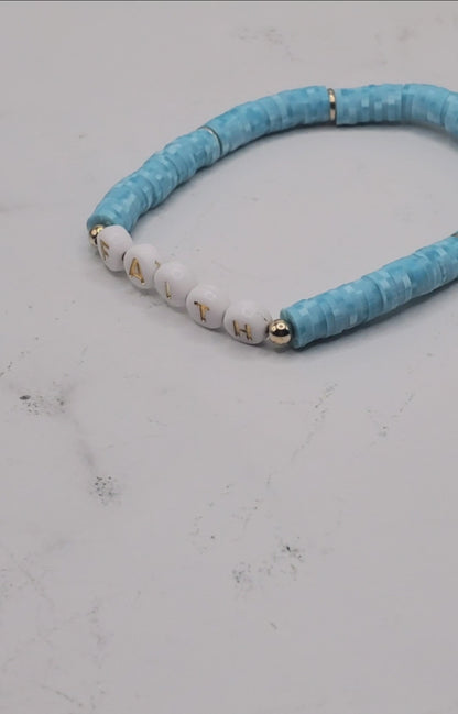 Faith beaded word bracelet | inspirational stretch bracelet video | Braceliss