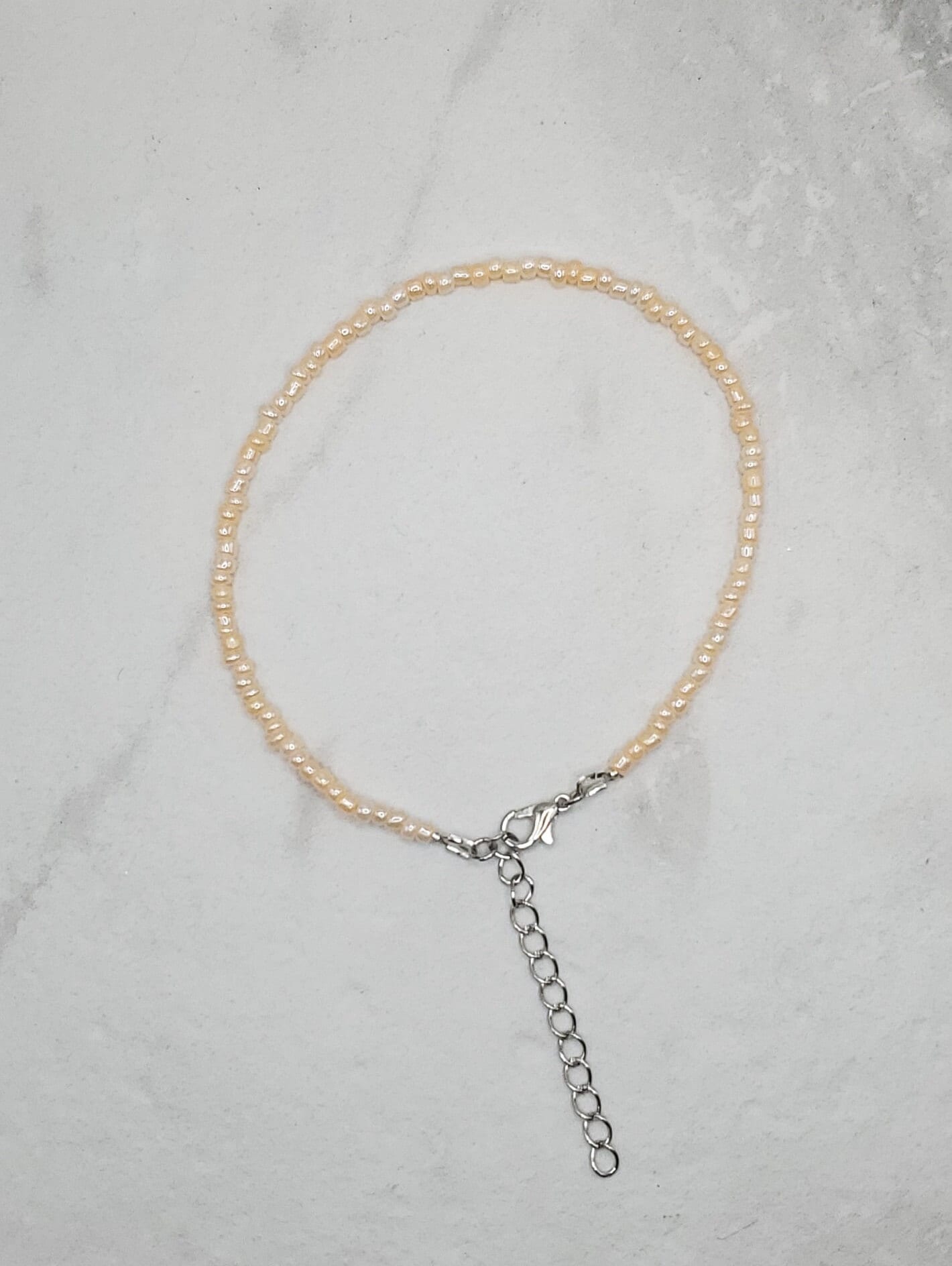 Seed Bead Anklet. Dainty Beaded Anklet for Women.
