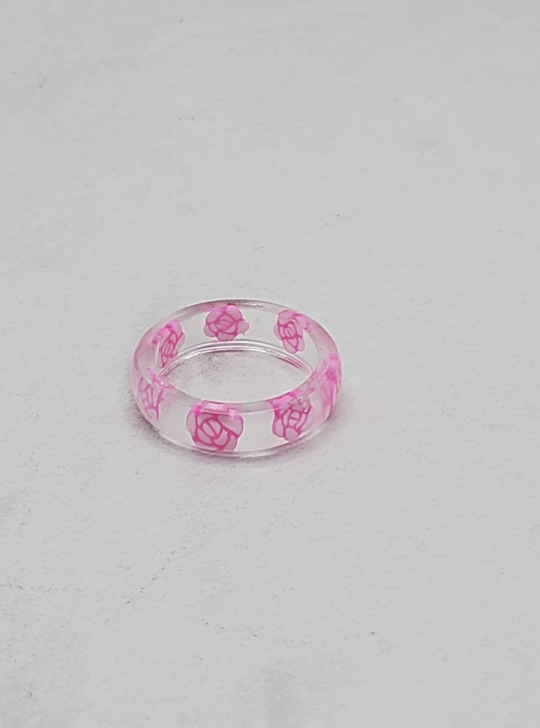 Resin on sale rose ring